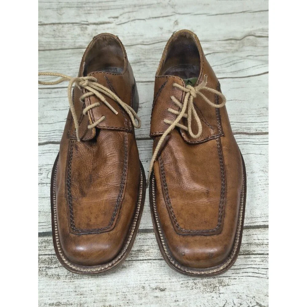Martinelli Evolution Brown Leather Lace Up Oxford Shoes Men Size 43